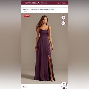 David’s Bridal Bridesmaid Dress